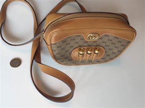 gucci vintage vanilla cream micro gg tan leather|gucci pre owned bags.